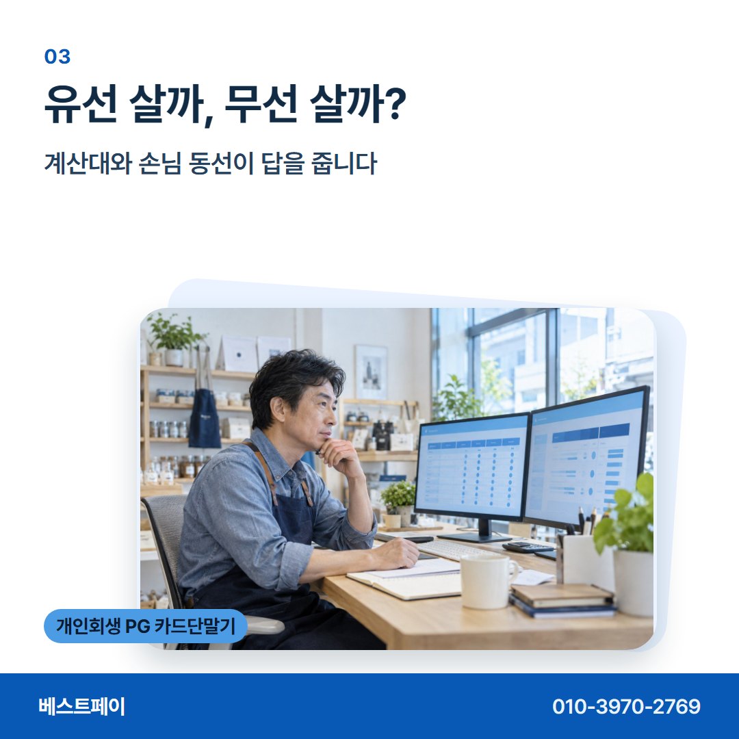 개인회생 PG 카드단말기 유선 살까, 무선 살까? — 다시 문 여는 날까지 필요한 이야기를 담았습니다